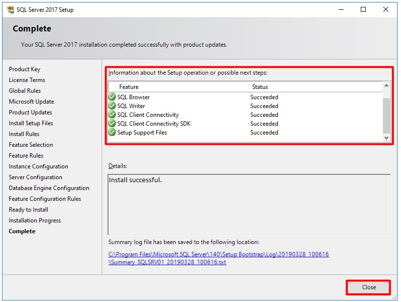 SQL Server 2017 Kurulumu